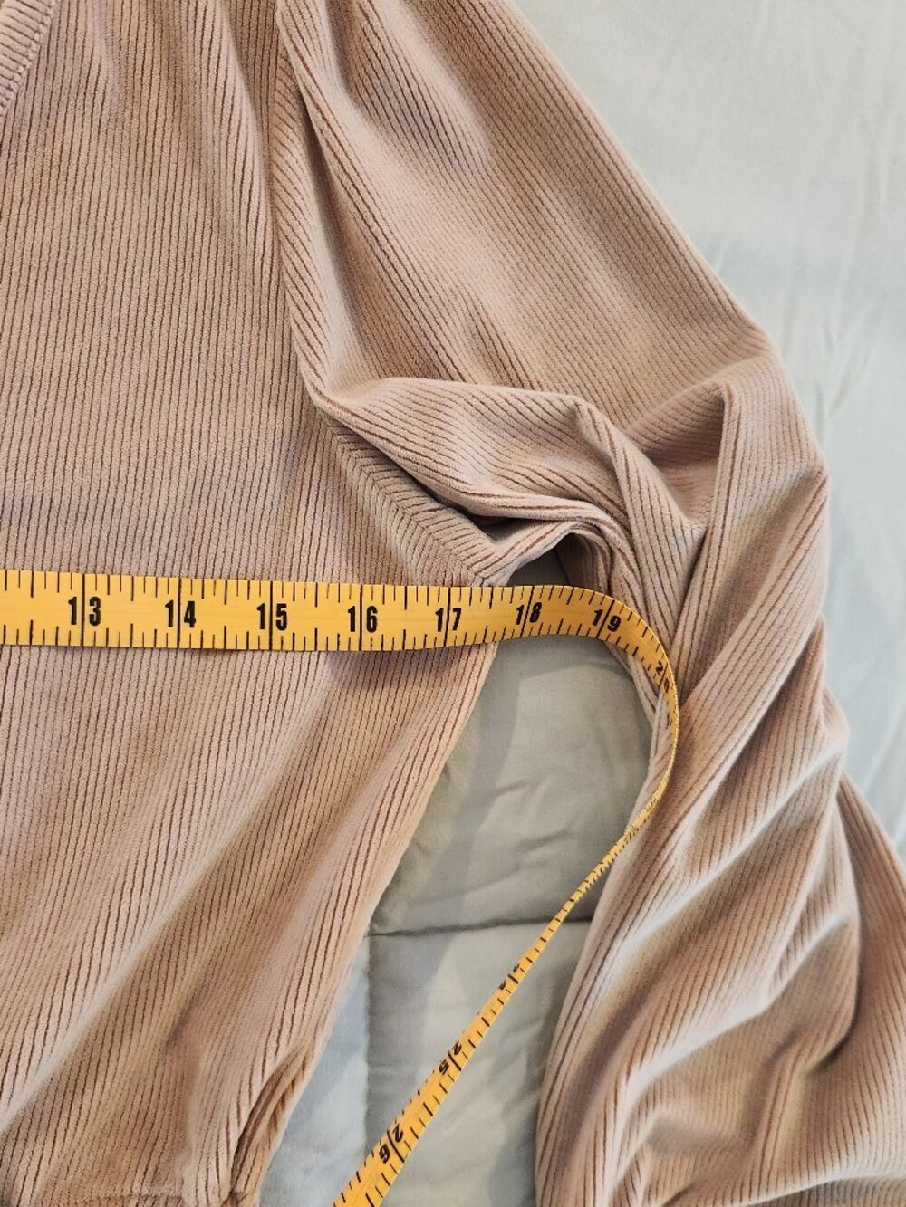 Madewell ribbed corduroy tie front faux wrap top blouse shirt - Picture 8 of 10